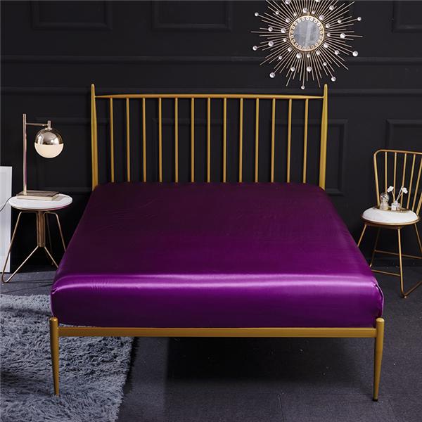 2026Сатиновая шелковая простыня на резинке однотонная простыня эластичная лента наматрасник простыни покрывало для кровати размер квин кинг