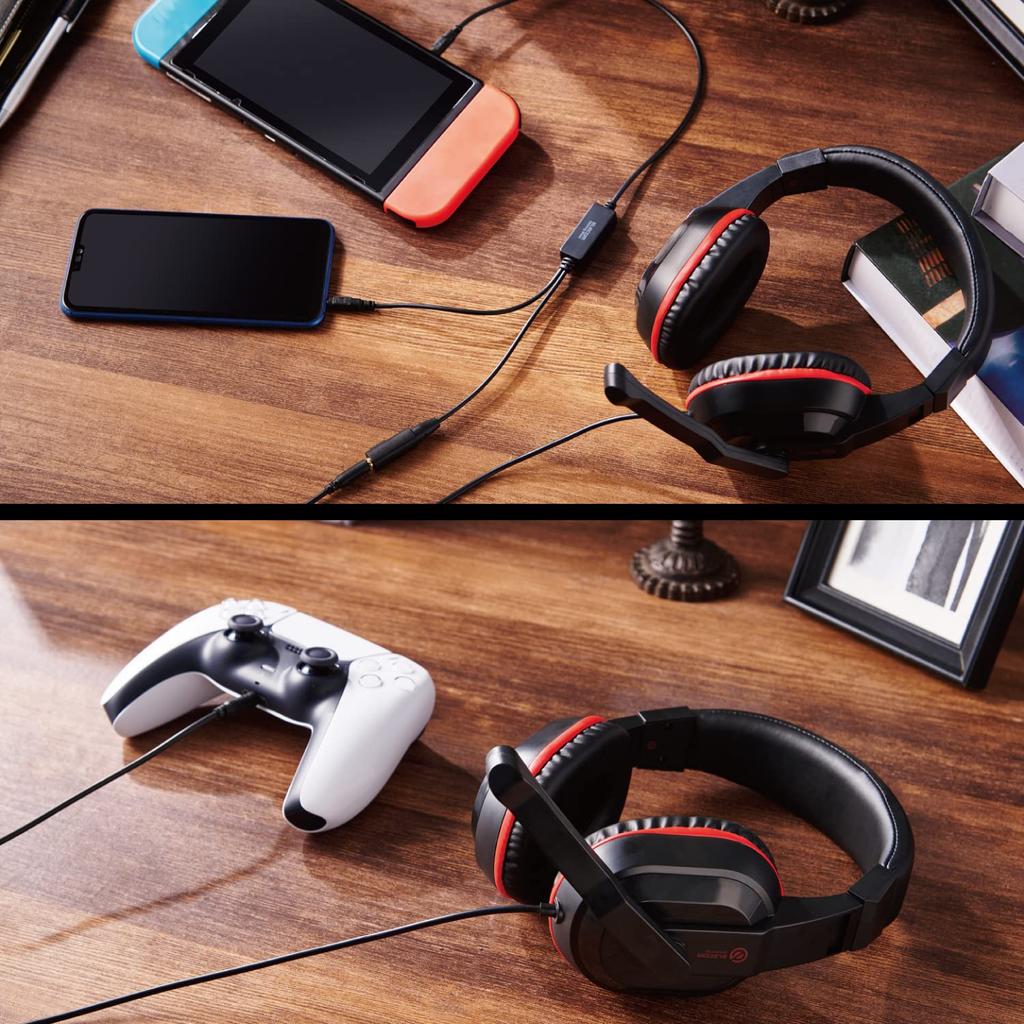 Elecom Игровая проводная гарнитура с аналоговым микшером 5 4 NINTENDO 4-контактная бинауральная накладная черная 3,5 мм [PS / / SWITCH] HS-GM04MSTBK