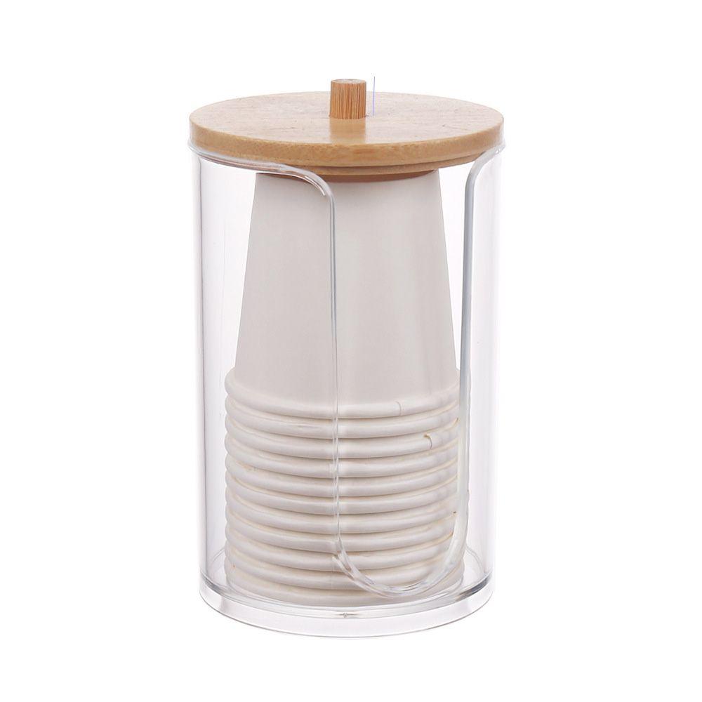 Контейнер для ванной комнаты, органайзер для ватных дисков с бамбуковой крышкой, ватные палочки, ящик для хранения бутылочек