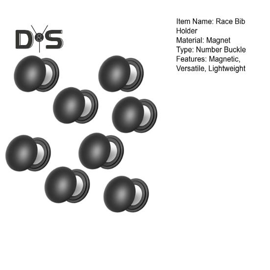 8 шт. магнитных держателей для нагрудных номеров, держатель стартового номера, легкие беговые фиксирующие клипсы для триатлона, пряжка для ремня для велоспорта
