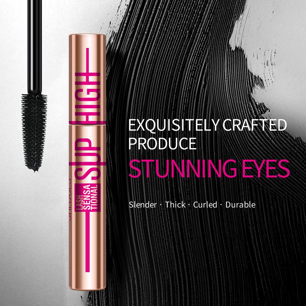 Матовая тушь для ресниц Silk Fiber, ультратонкая кисточка, удлиняет ресницы, водостойкая, быстросохнущая, черная, подкручивающая тушь для ресниц Comestic