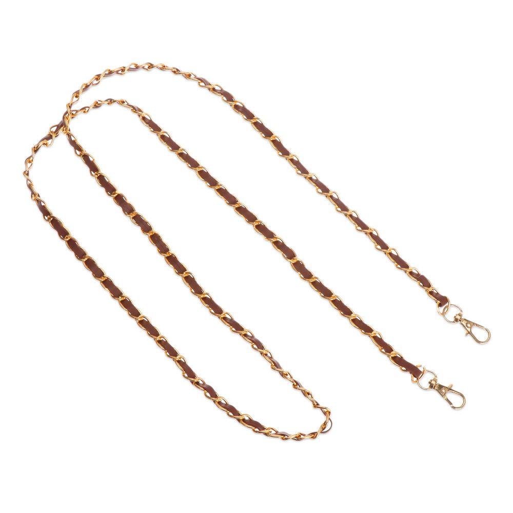 Регулируемый ремень для рюкзака из искусственной кожи с декоративной цепочкой, сумка-цепочка через плечо, аксельбант