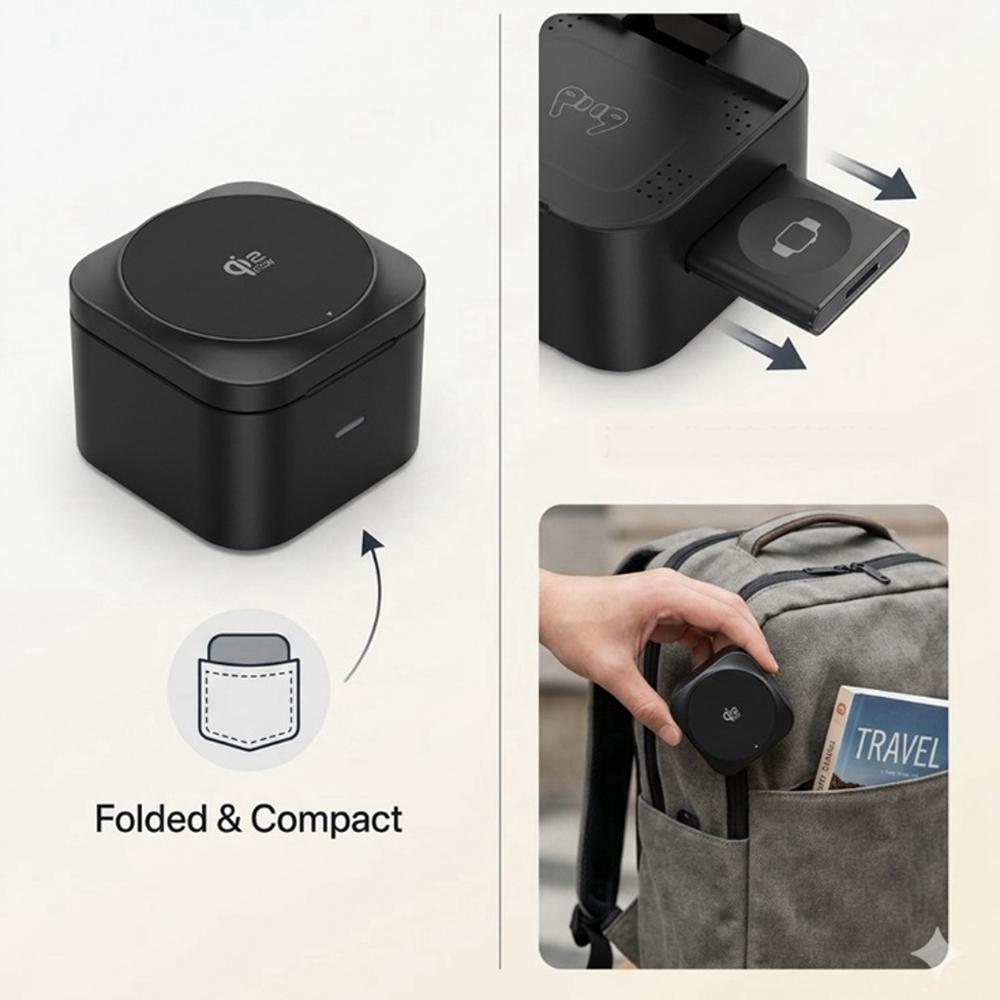 Qi2.2 25W Fast Magnetic Wireless Charger Stand 3in1 Slide-out Watch Dock 45W Adapter For Apple iPhone 17 16 Plus AirPods Pro