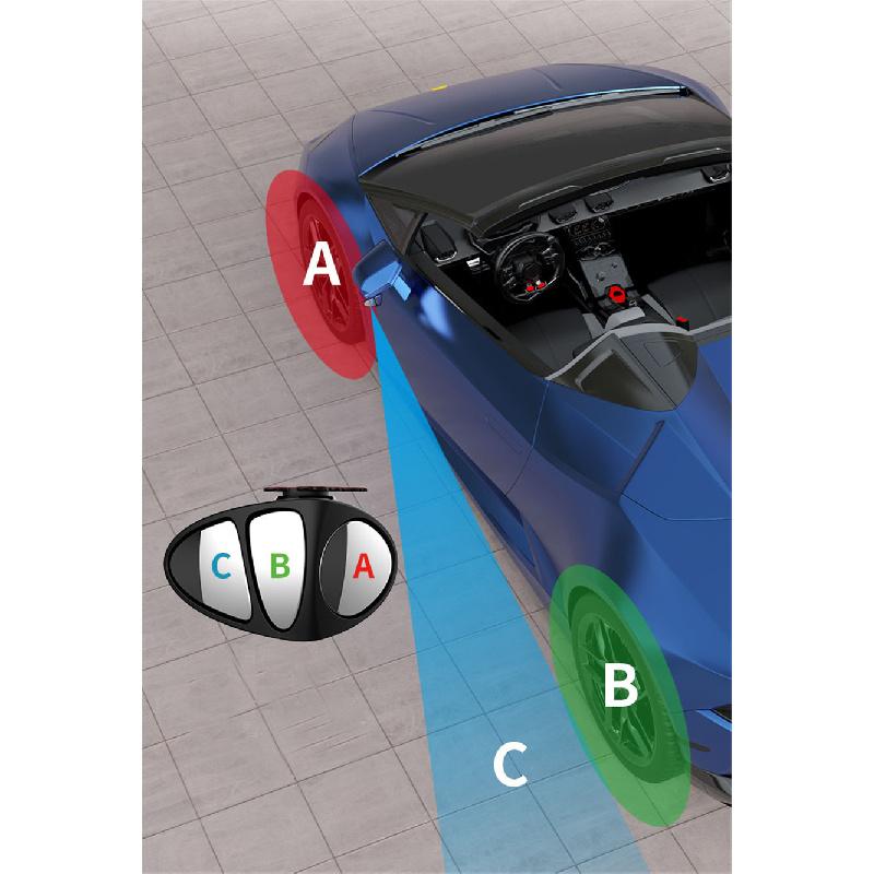 Новое 2X Универсальное автомобильное зеркало мертвой зоны Широкое тройное зеркало Регулируемое зеркало заднего вида