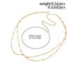 IngeSight.Z Fashion Sexy Stainless Steel Double Layer Cross Belly Chains Summer Waterproof Gold Color Waist Chain Body Jewelry