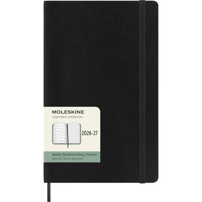 Ежедневник-планер Moleskine на 18 месяцев, еженедельный, 2026-2027, большой формат (13x21 см) Мягкая обложка, Ежедневник-планер, Черный, DSB18WN3Y27