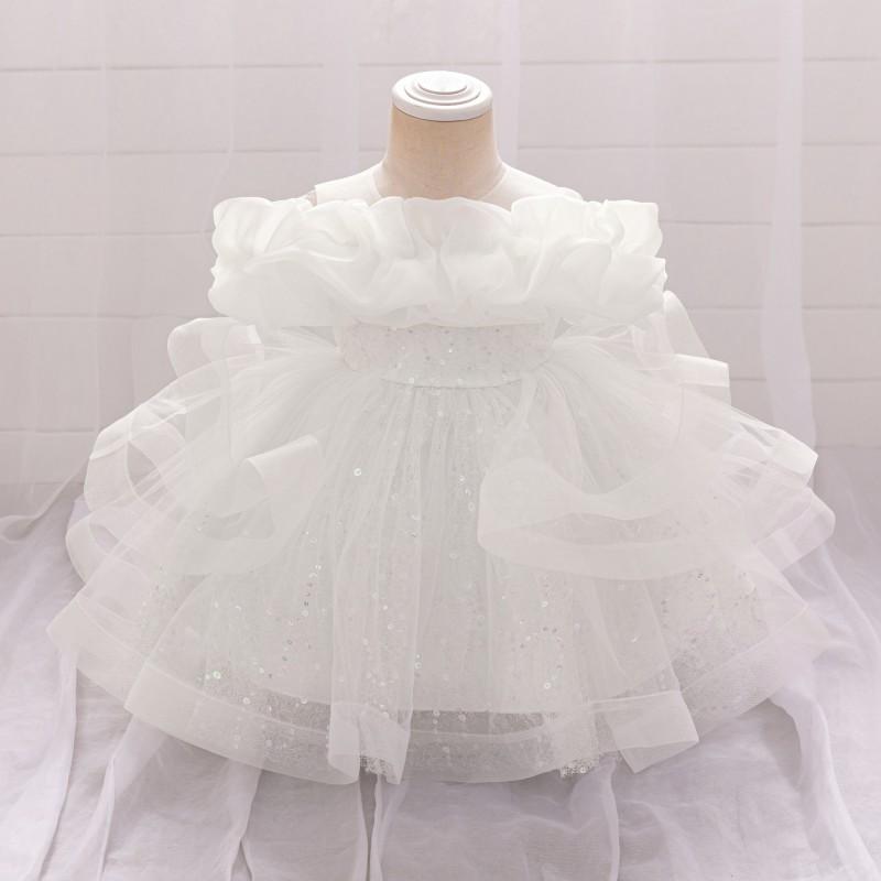 2026 Girls Princess Tulle Sequin Dress Kids Party Prom Gown Toddler