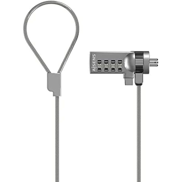 AISENS Câble de sécurité avec serrure à combinaison pour ordinateur, moniteur, ordinateur portable - 1,5 m