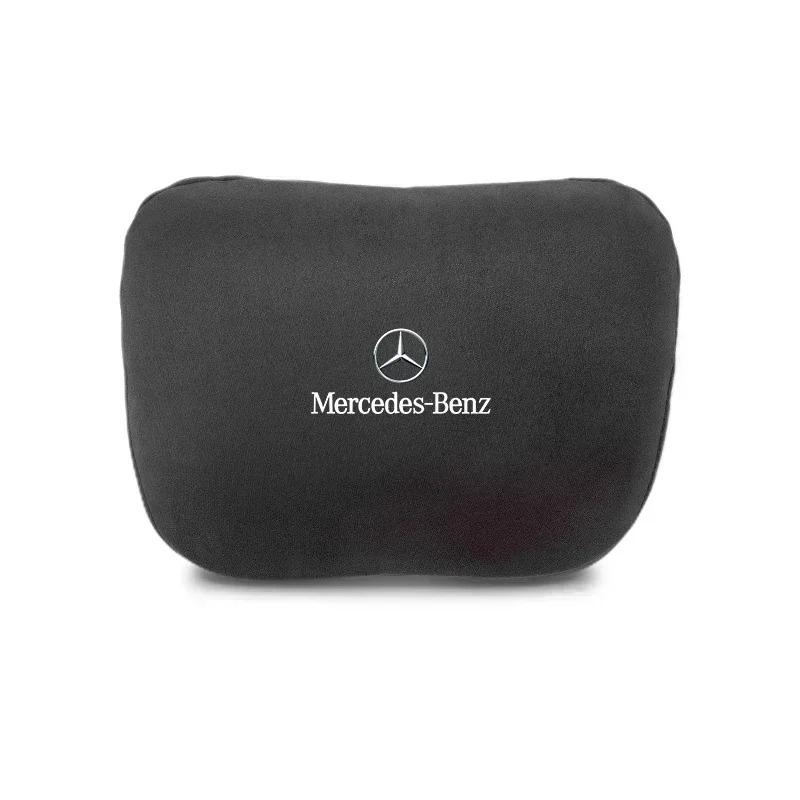High Quality Car Headrest Neck Support Seat Soft Lumbar Pillow For Mercedes Benz AMG W204 W205 W203 W211 W212 W213 W201 W210 OU2