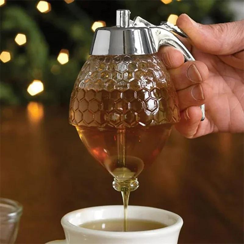 200ml Diamond Shaped Plastic Honey Dispenser Capacity Multifunctional Oil Bottle Vinegar and Sauce Dispensers Kitchen Tool