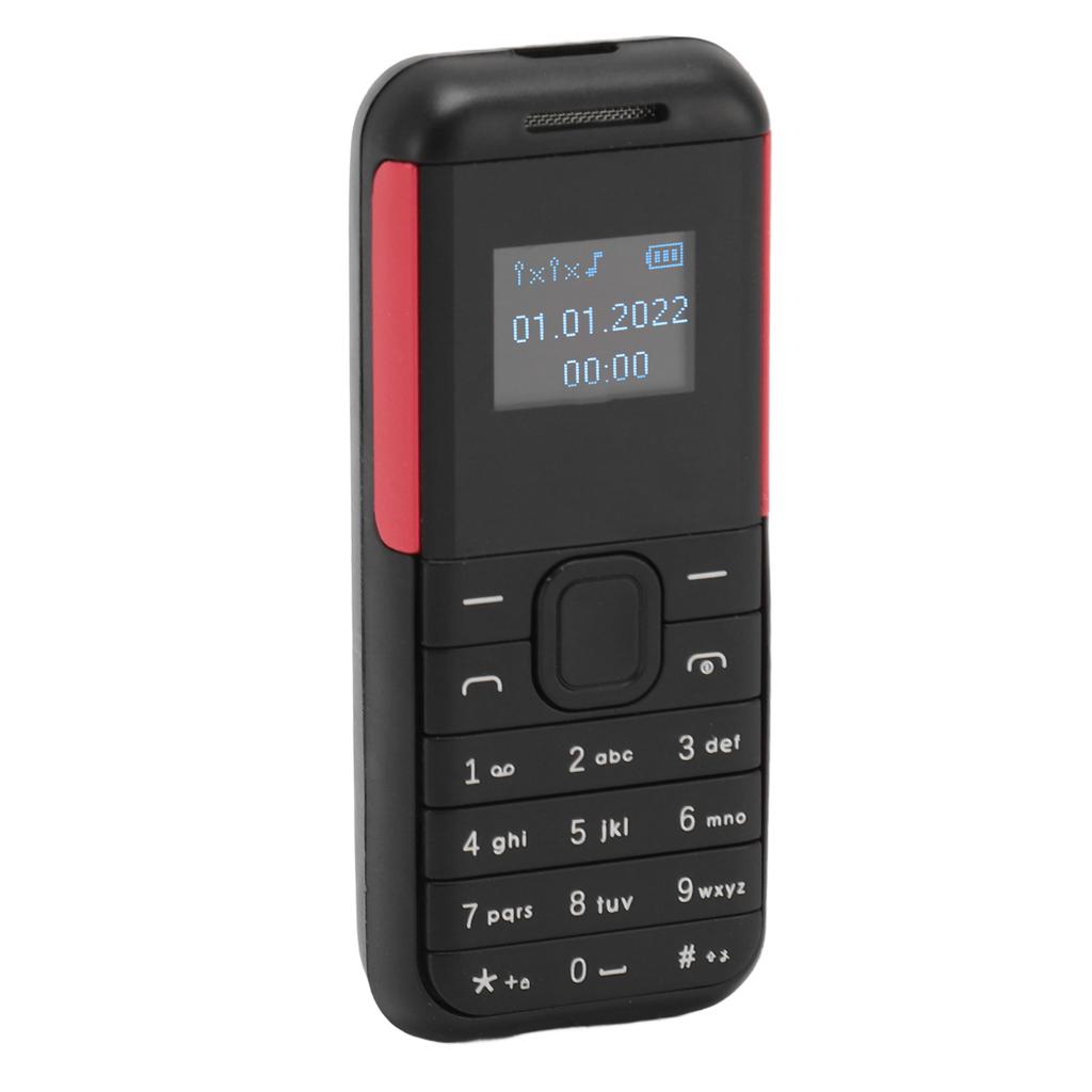 Tiny Mobile Phone Mini 2G Phone 0.66in Screen 2 In 1 Bluetooth Sound Player Dual Card Standby GSM