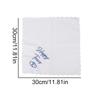 12Pcs/Pack Hand Towel White Cotton Absorbent Happy Tears Bandannas Handkerchiefs Wedding Party 30*30CM