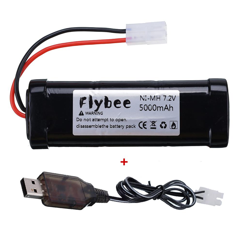 7.2V 3500/5000mAh NiMH Rechargeable RC Toy Battery 7.2V Charger With Tamiya Discharge Connector For RC Racing Cars Boat Aircraft