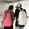 Ежедневные школьные рюкзаки большой емкости для путешествий, женские однотонные рюкзаки на плечо, нейлоновые рюкзаки на молнии для покупок