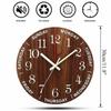 Светящиеся настенные часы 12 дюймов деревянные бесшумные нетикающие кухонные настенные часы с ночным освещением для гостиной в помещении/на открытом воздухе