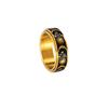 [ZAKAKA] ring men's stainless ring fashion accessories present (17, golden)