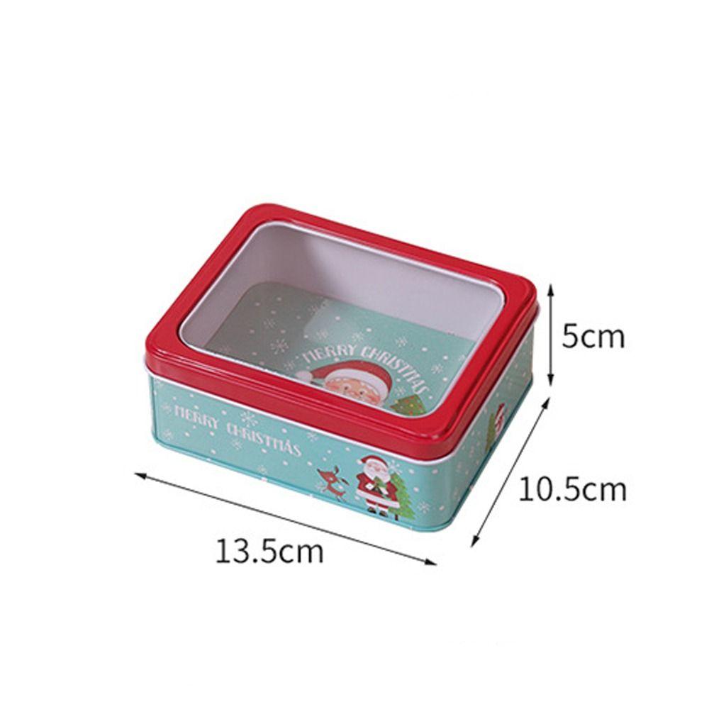 Прямоугольный ПВХ Ящик для цветов Рождественский Подарочный Ящик Конфетница Кейс для Хранения Форма для Выпечки Печенья Жестяная Коробка Вечеринка Домашний Кейс для Хранения