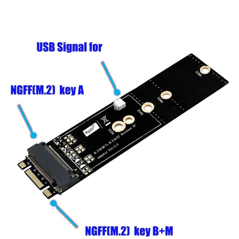 Карта-конвертер интерфейсов M.2 Key B+M с поддержкой каналов данных PCIe. Простая установка