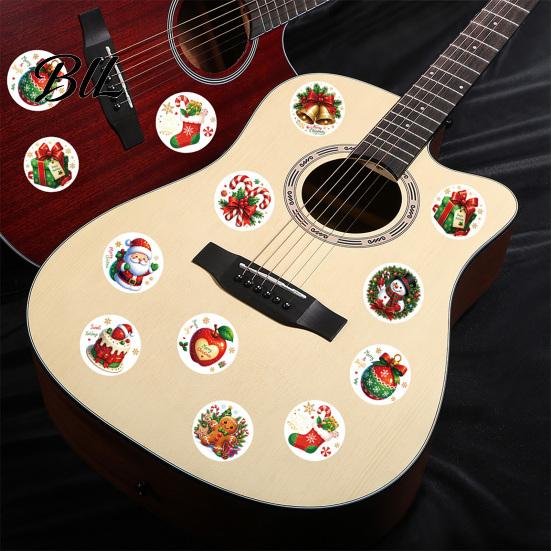 Santa Claus Pattern Stickers Christmas Round Stickers, Snowman And Gingerbread Patterns Print, Decorative Adhesive Decals Self Holiday Envelope Seals