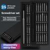 25 In 1 Precision Screwdriver Set, Mini Repair Kit, Magnetic Screwdriver Head Suitable for Mobile Phones, Laptops, Watches