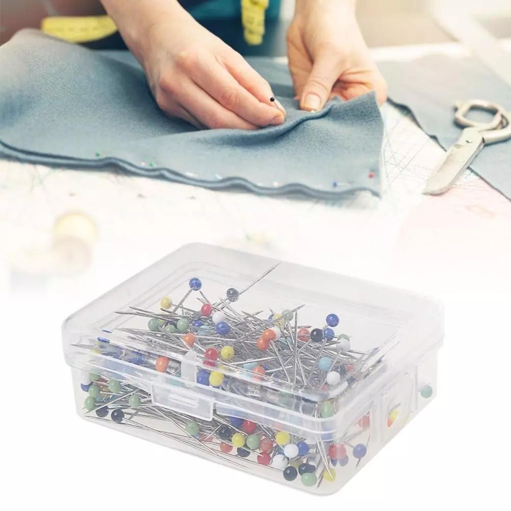 100 шт., 3,2 см, швейные булавки, цветной стеклянный шар, прямые швейные булавки, швейные иглы для 