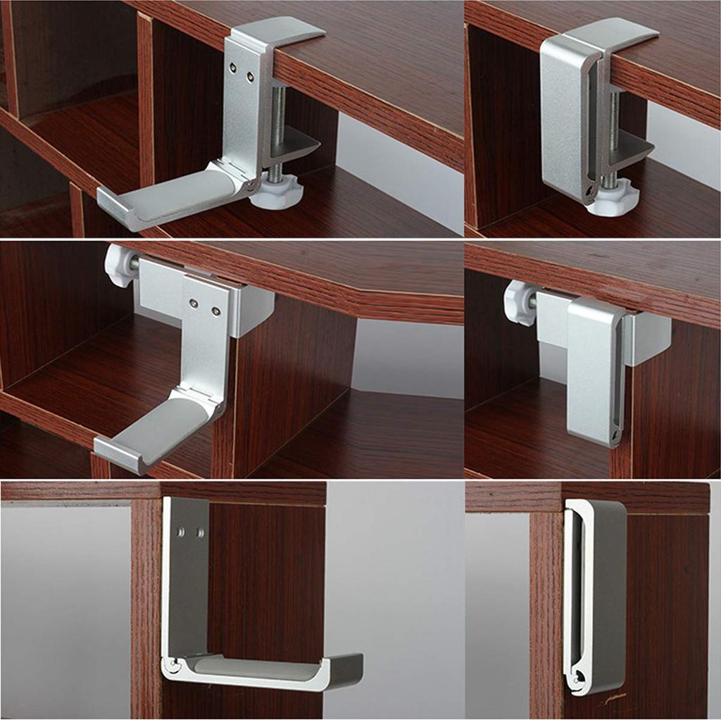 Складная подставка для наушников Odowalker, складной крючок, настольная подставка, крючок для стола, алюминиевый сплав, вешалка для наушников с мини-шестигранным ключом, вешалка для гарнитуры (Серебряный)