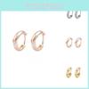 Fashionable Alloy Hoop Earrings Geometric Gold Silver Rose Gold For Stylish Women