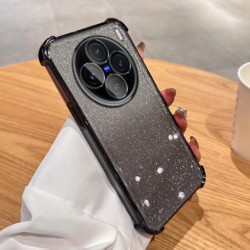 Applicable to VIVOX100 four-corner airbag mobile phone case Y200i electroplating gradual change glitter S19 all-inclusive anti-drop protective cover