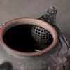 China Jianshui Purple Clay Black Ceramic Handmade Full Dragon Carving Teapot Kettle Porcelain Kung Fu Tea Set Drinkware