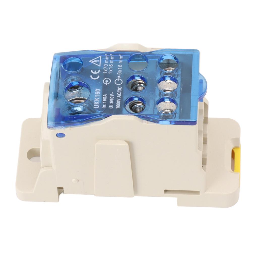 Распределительная коробка на DIN-рейку, электрическая клеммная колодка, распределительная коробка переменного тока, постоянного тока 1000 В, 160 А