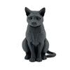 3D-печатная фигурка кошки Загадочная статуэтка черного кота Коллекционная скульптура животного для декора дома, офиса, стола Подарки для любителей кошек