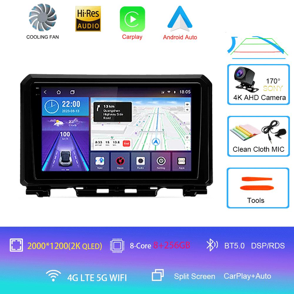 Автомобильное радио Android 14 Carplay Auto для Suzuki Jimny 2018 2019 2020 Мультимедийный видеоплеер GPS-навигация DSP 2Din DVD стерео 4G