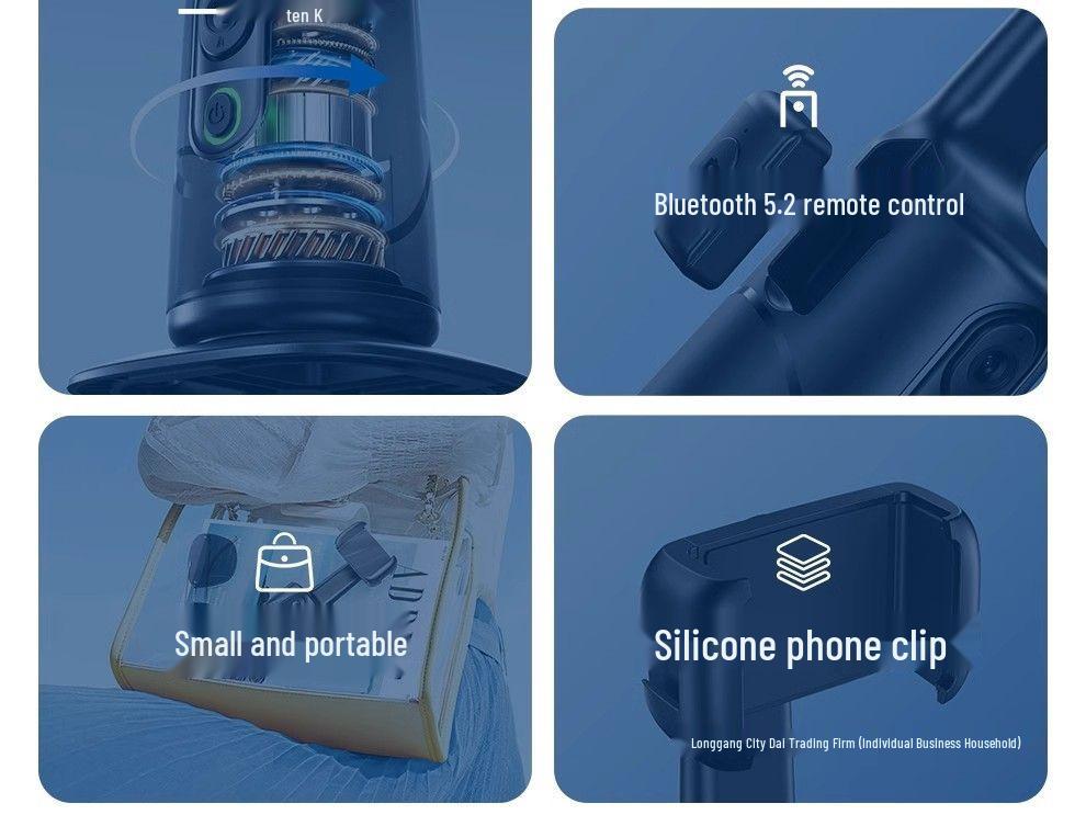 360° Rotating Selfie Stick & Face Tracking Gimbal for Live Streaming