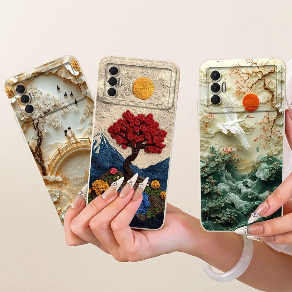 For Tecno Spark 8c 8P Spark 8 Pro KG7 KG8 KG5j Phone Case Bow Pattern Flower Butterfly Girly Back Cover Silicone Soft Casing