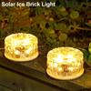 Round Solar Ice Brick Light LED Step Decorative Light Landscape Atmosphere Lamp Deck Lights  Stair