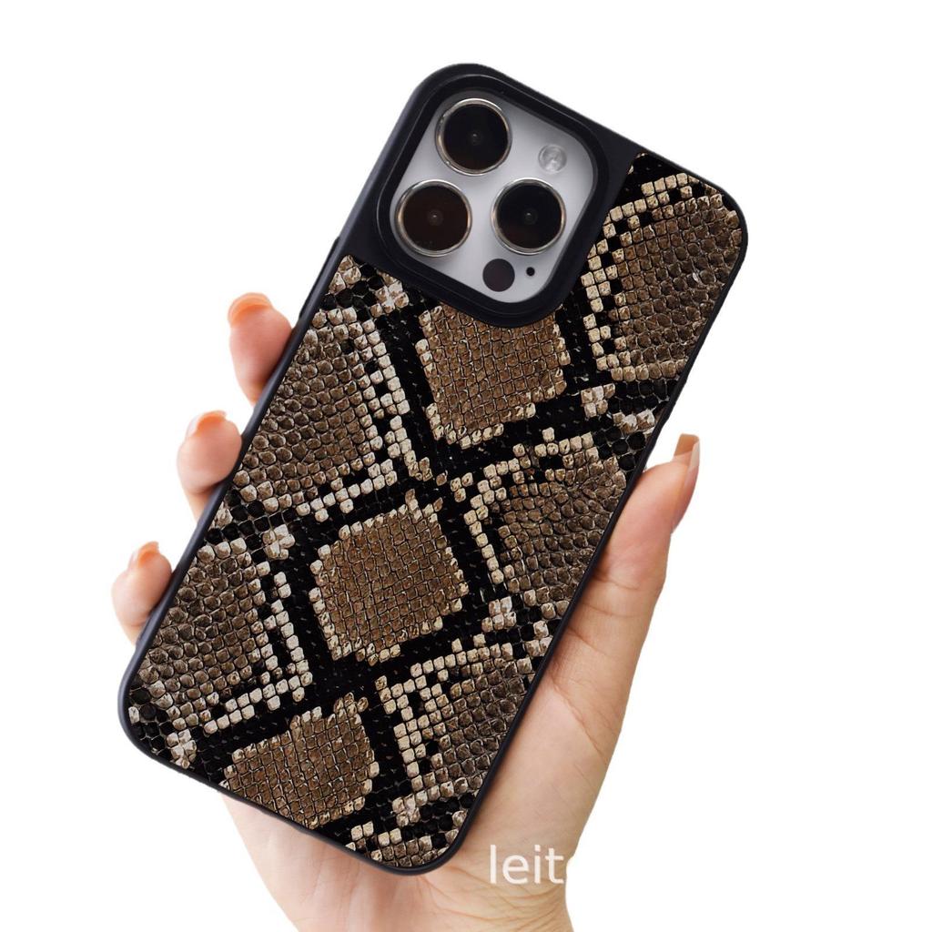 Защитный кожаный чехол «два в одном» для Apple iPhone 15 — чехол для мобильного телефона Honeycomb Leopard Groove