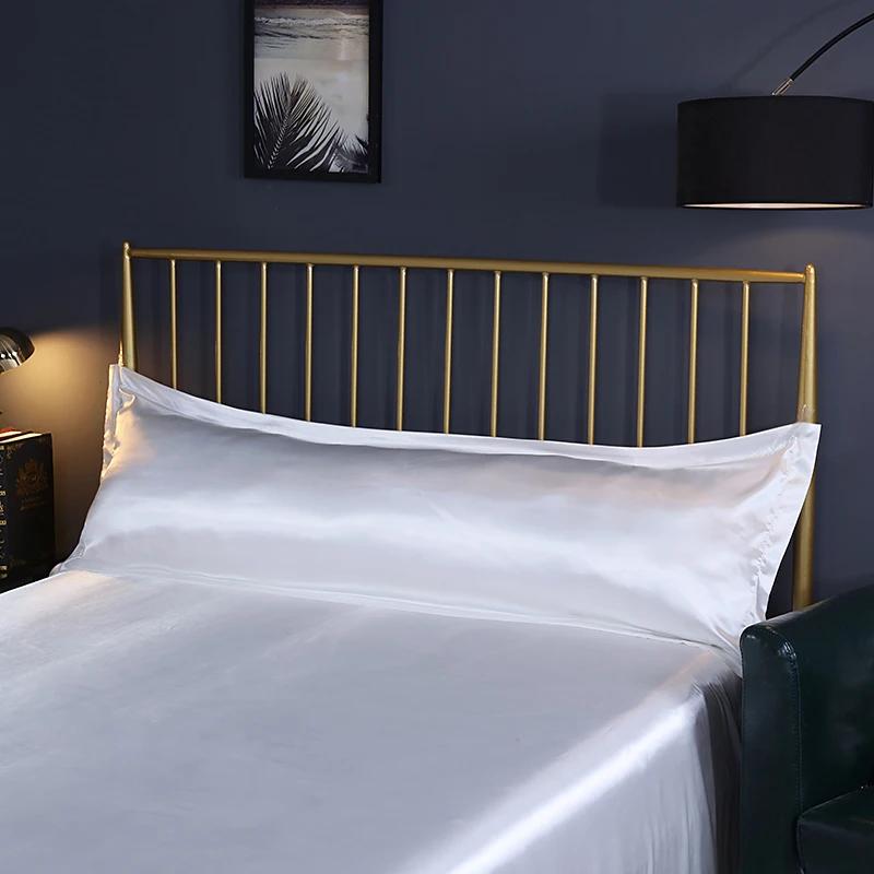 Multicolor Design Emulation Silk Satin Long Pillowcase Pillow Cover Pillow Case For Healthy Standard 48x120cm/48x150cm