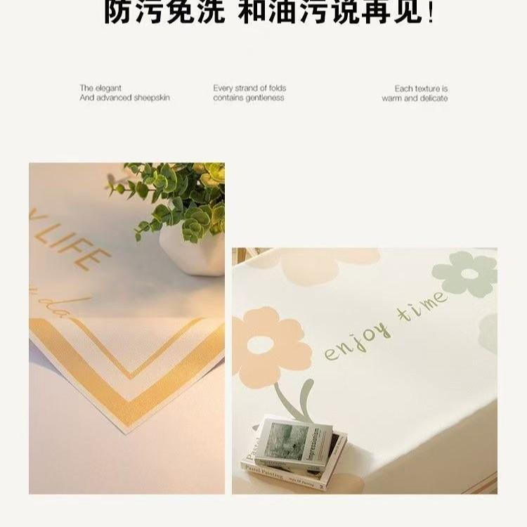 Овальная скатерть для обеденного стола Водонепроницаемая и маслоотталкивающая Несмываемая ПВХ скатерть для кофейного столика Бытовая Маленькая Свежая и Изысканная Скатерть для обеденного стола в гостиной