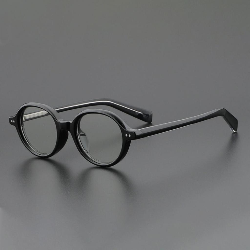 Oval Glasses For Women Retro Acetate Vintage Glasses Frame Optical Round Men Female Brown Green Clear Lens Unisex