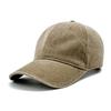 Unisex Washed Cotton Denim Baseball Cap - Distressed Plain Solid Color, Soft Sunshade Hat