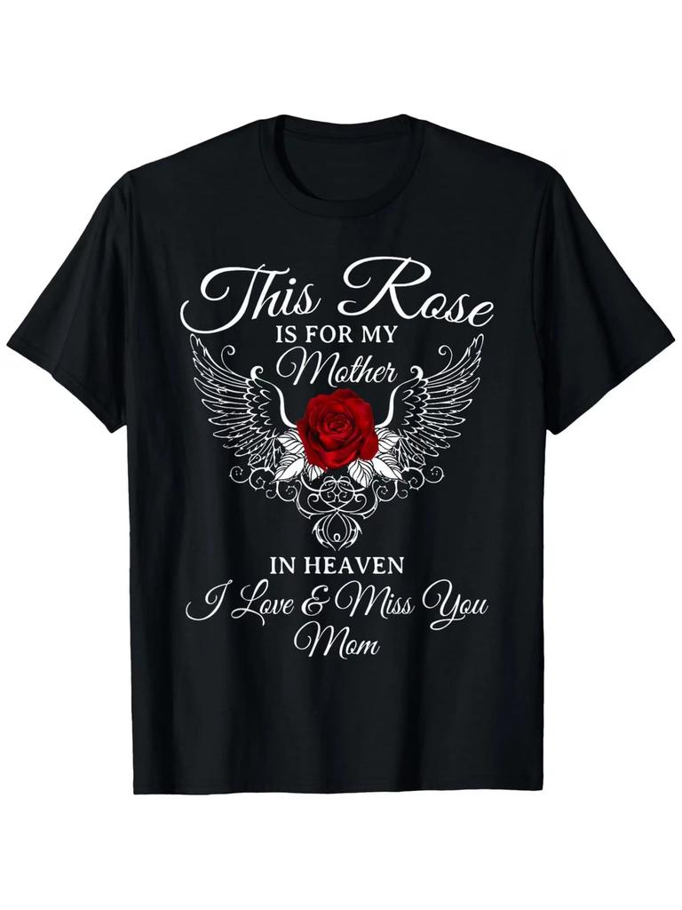 Mom T-shirt 1pc Men's Funny Mother's Day T-shirt Short Sleeve with Full Size, Ro