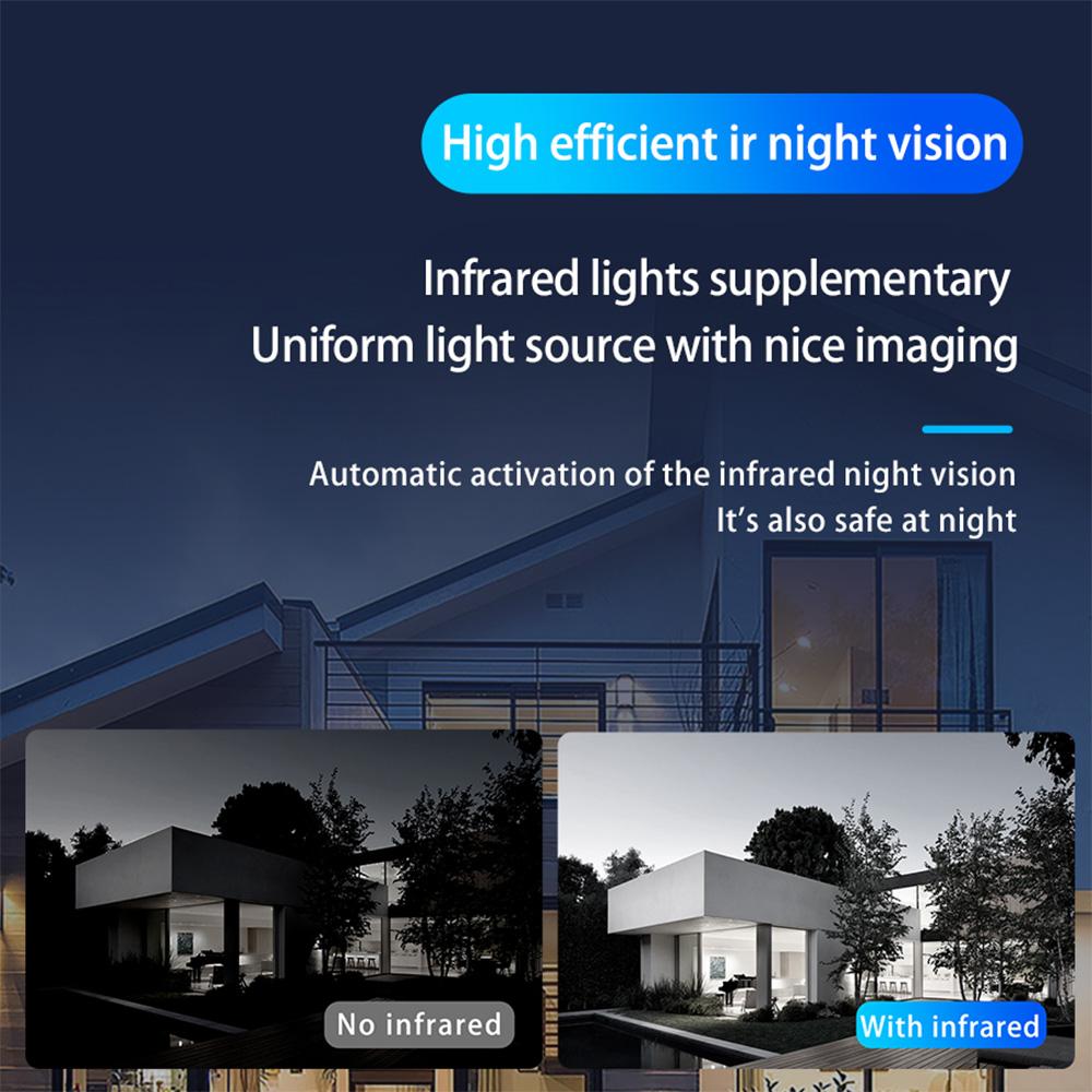 Smart Doorbell Ring Door Camera with Motion Detection WiFi Wireless Video Bell Camera Rechargeable