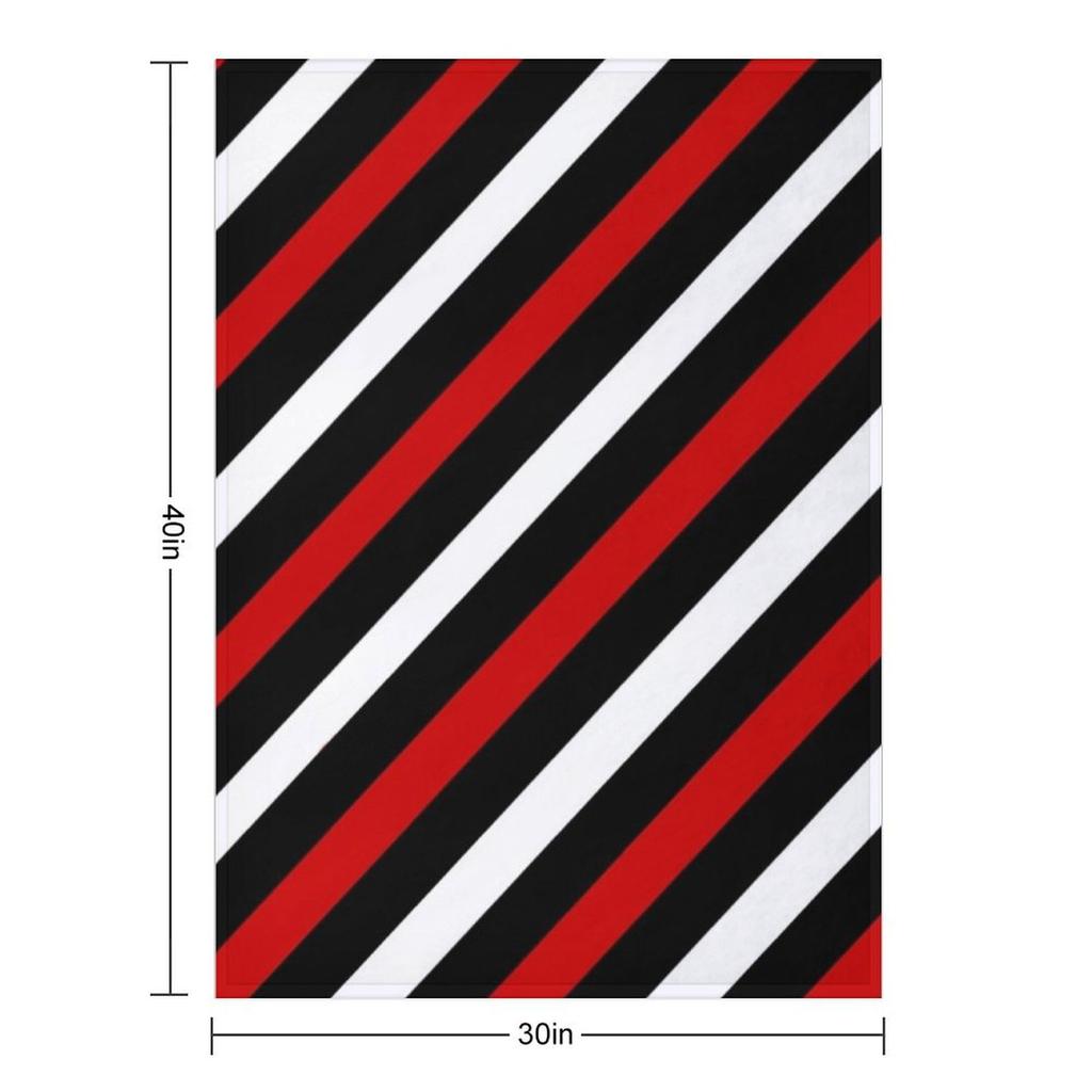 BLACK AND WHITE AND RED STRIPE FOR INTERESTING INTERIOR DECOR AND TREND CLOTHING STYLES Throw Blanket Sofa Quilt Blankets