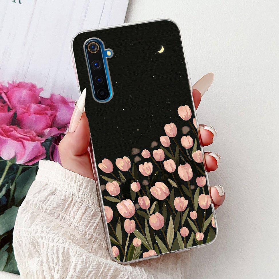 6.6" For Realme 6Pro RMX2061 RMX2063 Back Cover For Realme 6 Pro Case Clear Luxury Fashion Cute Cat Cool Funny Soft TPU Bumper