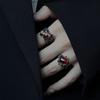 Темное ретро Кольцо Женское Нишевый Дизайн Чувство Регулируемое Открывающееся Кольцо Холодный Ветер Указательный Палец Кольцо на Палец Ноги Модный Мужчина