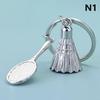 Creative Metal Badminton Racket Pendant Keychain Mini Shuttlecock Sports Keyrings Gift Backpack Purse Key Holder Accessories
