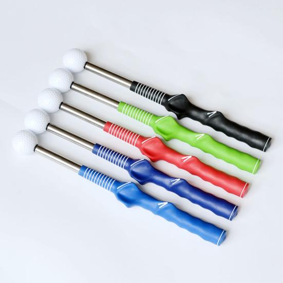 Тренажер для свинга в гольфе с клик-отдачей, выдвижной тренажер темпа клюшки для разминки, тренировки в помещении, телескопическая короткая клюшка для правой/левой руки