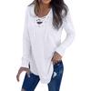 Women V Neck Strap Long Sleeve T-Shirt Top Autumn Blouse