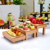 Vintage Tea Break Dessert Table Multilayer Display Rack Wedding Snack Table Solid Wood Sushi Table Dessert Rack In Cafeteria