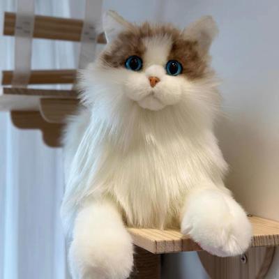 Мягкая игрушка в виде кошки в виде тряпичной куклы, реалистичная, креативная игрушка-компаньон для котенка